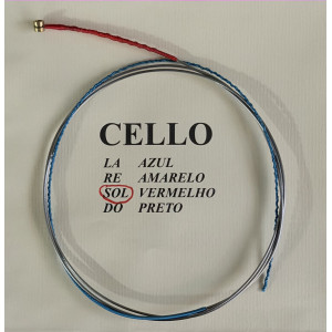 Corda Violoncelo Cello Mauro Calixto Sol - Vermelho Corda Violoncelo Cello Mauro Calixto Sol - Vermelho